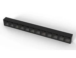 Black 1x12 minifig modular display [Upper layer]