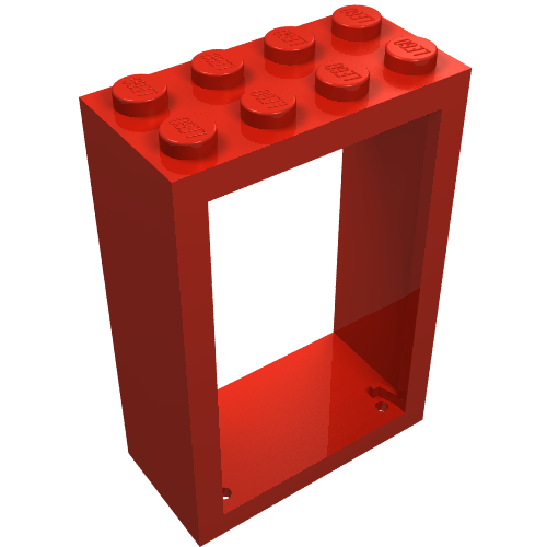 Lego Door Frame 2 x 4 x 5 / Red