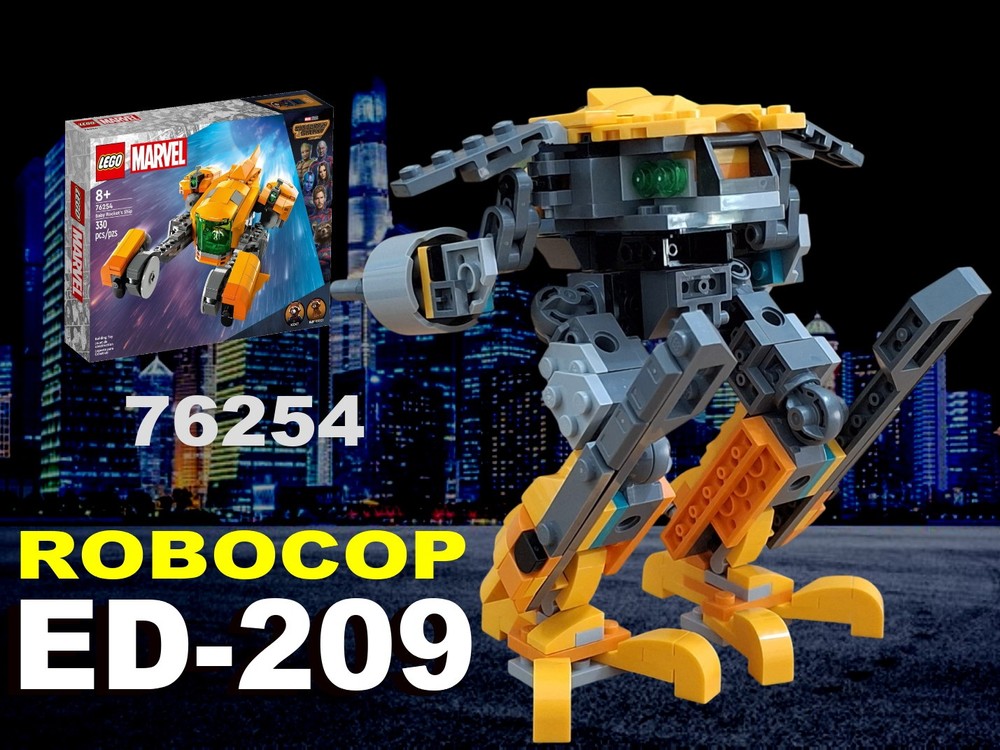Lego ED-209 mech (Robocop 1 movie) using LEGO set 76254