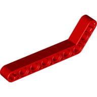 Lego Technic Beam 1 x 9 Bent (7 - 3) Thick / Red