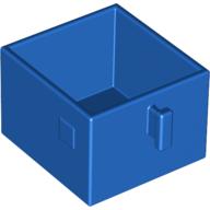 Lego Duplo Drawer 2 x 2 with Pull Handle / Blue