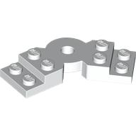 Lego Plate Angled 2 x 2 with Step and Hole in Center / White
