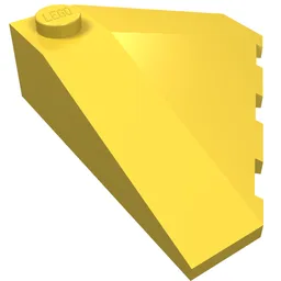 Brick Wedged, Sloped 18° 4 x 4 Corner / Yellow