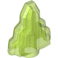 Rock 1 x 2 Crystal Stepped / Trans-Bright Green