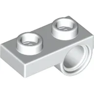 Plate Special 1 x 2 with Pin Hole Underneath / White