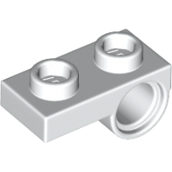 Lego Plate Special 1 x 2 with Pin Hole Underneath / White