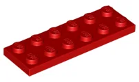 Plate 2 x 6 / Red