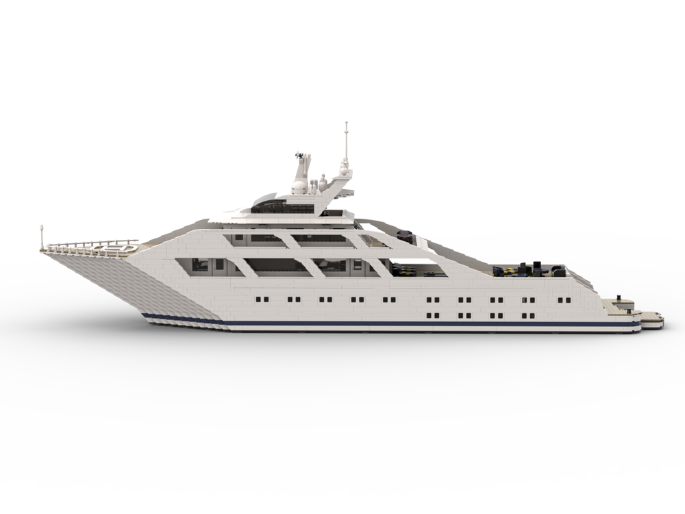 Lego Luxury Super Yacht in Minifigure Size