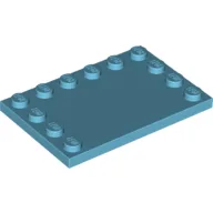 Plate Special 4 x 6, Studs on 3 Edges / Medium Azure