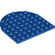 Lego Plate 8 x 8 with Rounded End / Blue