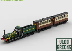 Pullman style train with carriages