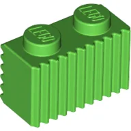 Brick Special 1 x 2 with Grille / Bright Green