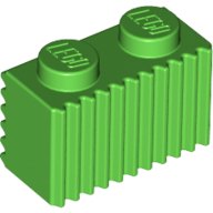 Lego Brick Special 1 x 2 with Grille / Bright Green