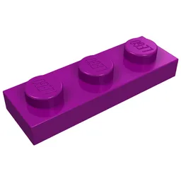 Plate 1 x 3 / Purple