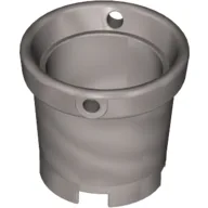 Bucket with Handle Holes and 5 Bottom Holes - Center Bottom Stud Holder / Flat Silver