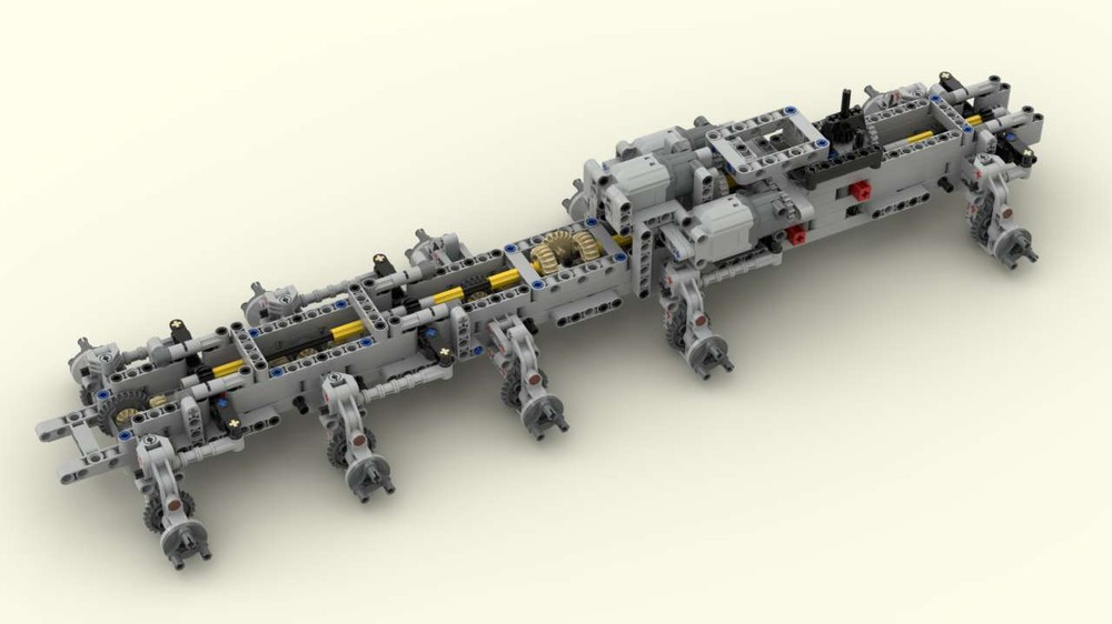 Lego 10x10 compact Chassis, 4/5 steered axles, Kids Mode