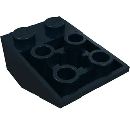 Brick Sloped Inverted 33° 3 x 2, Connections between Studs, Ovoid Bottom Pin / Black