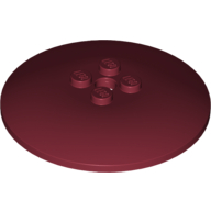 Lego Dish 6 x 6 Inverted (Radar) with Solid Studs / Dark Red