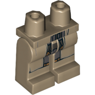 Lego Hips and Dark Tan Legs with Belts, Coat / Dark Tan