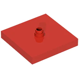 Duplo Turntable 4 x 4 Base, Flush Surface / Red