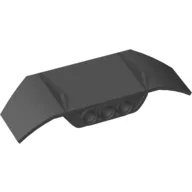 Technic Car Spoiler 3 x 8 [Three Holes] / Black
