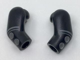 Lego Arm, (Matching Left and Right) Pair with Silver Buttons Pattern / Black