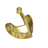 Headwear Accessory Visor Grille with Top Pin Hole (Castle) / Pearl Gold