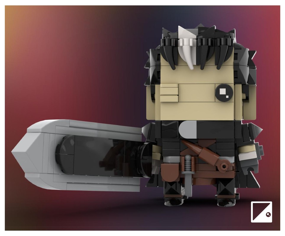 Lego Berserk LEGO Brickheadz MOC ~ Guts (Black Swordsman)