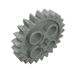 Technic Gear 24 Tooth [New Style with Single Axle Hole] / Light Gray