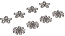 Lego Wheel Cover 5 Spoke Rimless and 9 Spoke Rimless for Wheel 72206pb01, 8 in Bag - 4 of Each (Multipack)