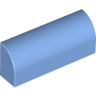 Lego Brick Curved 1 x 4 x 1 1/3 No Studs / Medium Blue