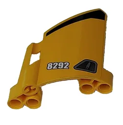 Technic, Panel Fairing #23 Large Short, Small Hole, Side B with '8292' and Door Handle Pattern (Sticker) - Set 8292