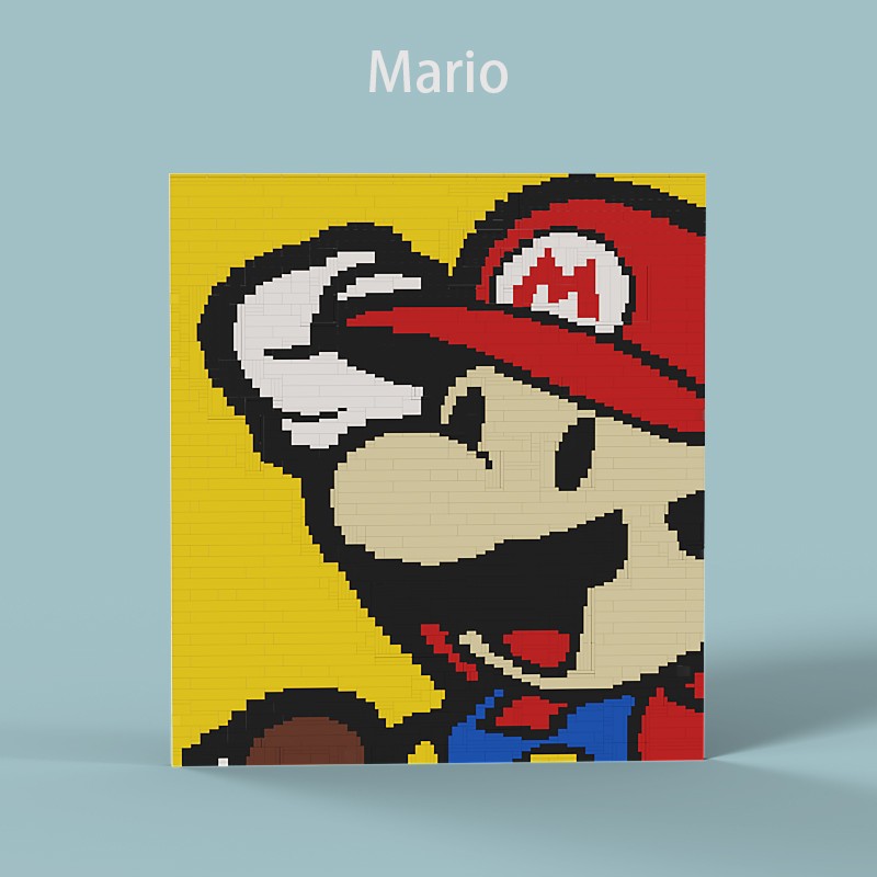 Lego Mario Frameless drawing