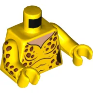 Torso, Jumpsuit with Cheetah Spots Print, Yellow Arms and Hands with Cheetah Spots Print / Yellow