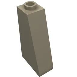 Brick Sloped 75° 2 x 1 x 3 with Hollow Stud / Dark Tan