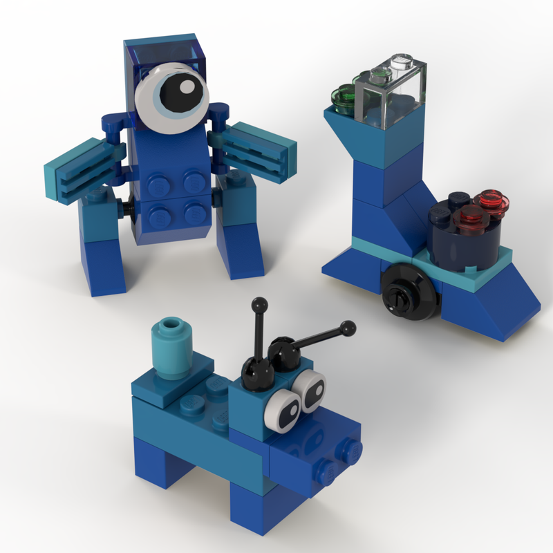 Lego Dog, man and scooter