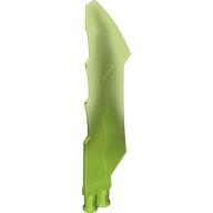 Lego Weapon Sword with Jagged Edges, Double Axle Hole with Marbled Yellowish Green Pattern