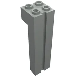 Brick Special 2 x 2 x 6 with Groove / Light Gray