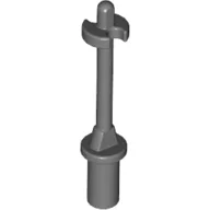 Bar 3L with Handle, Stop Ring and Side Stops (Minifig Ski Pole) / Dark Bluish Gray