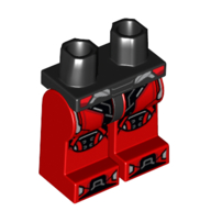 Lego Hips and Red Legs with Black/Red Ironheart Armor print / Black