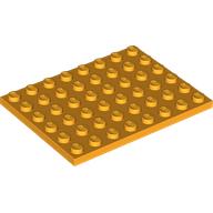 Lego Plate 6 x 8 / Bright Light Orange
