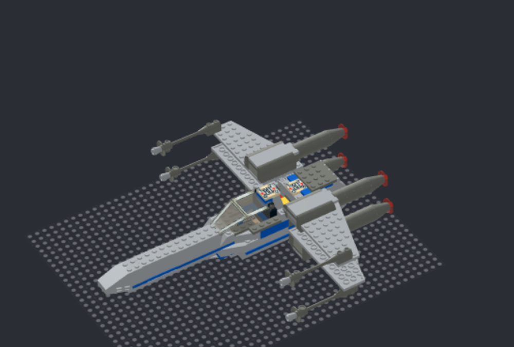 Lego modified z 95 headhunter with astromech and s foils (eiattu's defense fleet & cilpar's resistance)
