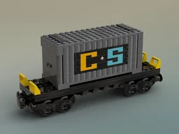 Flatbed Car + Shipping Container (24L)