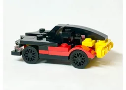30709-Black Car with Flame