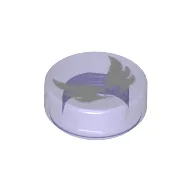 Tile Round 1 x 1 with Elven Wings Print