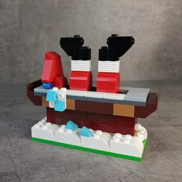 10698 SANTA IN THE CHIMNEY