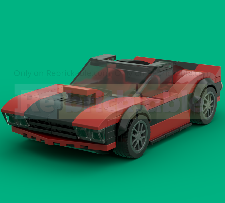 Lego 60395 car in 8 stud wide