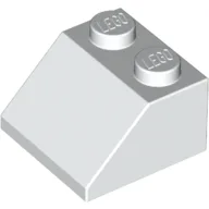 Brick Sloped 45° 2 x 2 / White