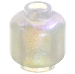 Minifigure, Head (Plain) / Opal Trans-Clear
