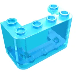 Windscreen 2 x 4 x 2 Vertical / Trans-Light Blue